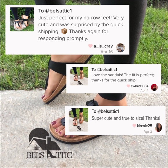 Vegan Leather Black Braided Thong Slides sandals - Picture 5 of 6